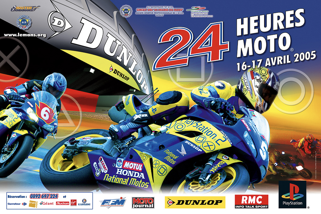 Affiche A.C.O des 24 Heures Motos de 2005