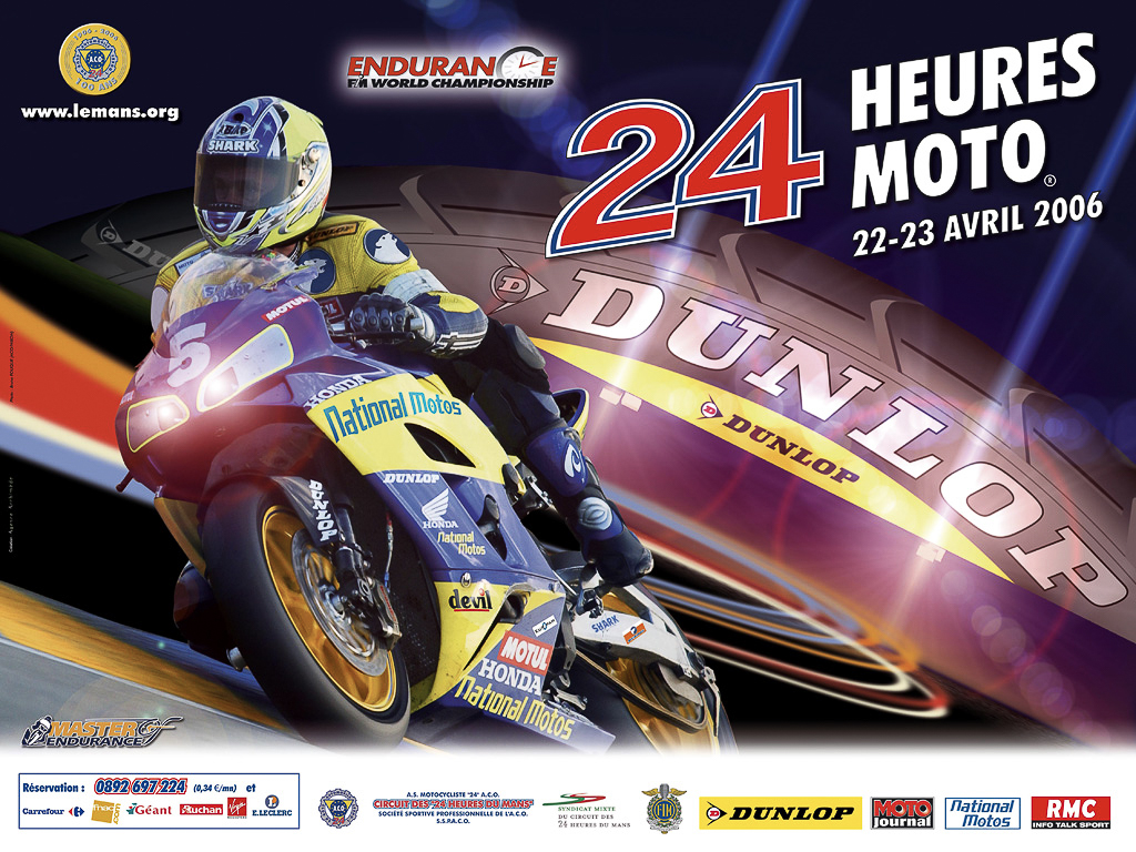 Affiche A.C.O des 24 Heures Motos de 2006