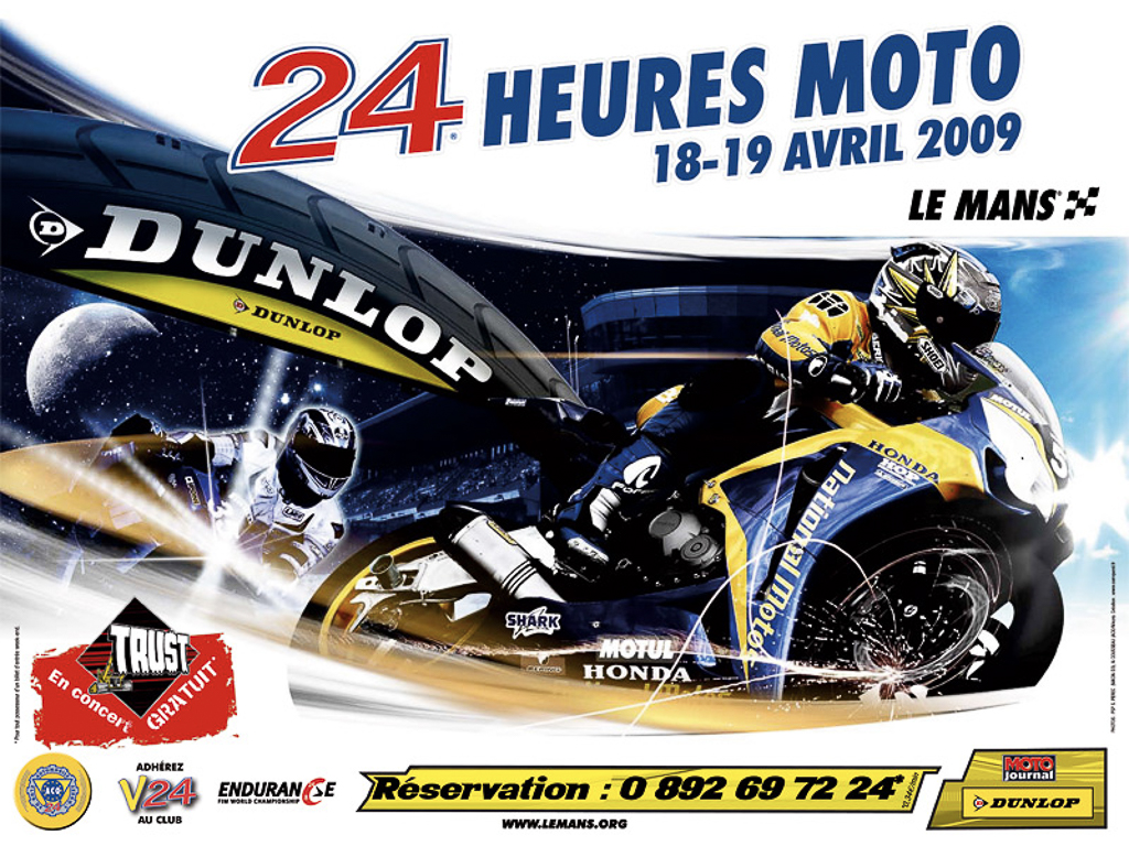 Affiche A.C.O des 24 Heures Motos de 2009