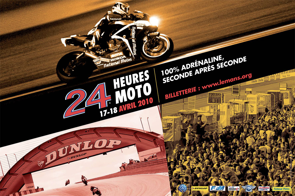 Affiche A.C.O des 24 Heures Motos de 2010