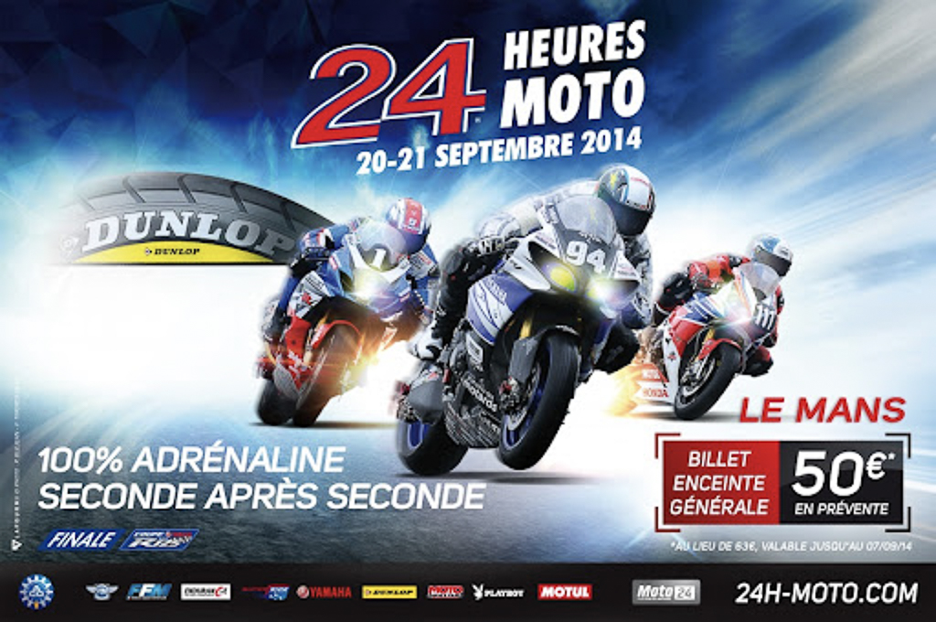 Affiche A.C.O des 24 Heures Motos de 2014