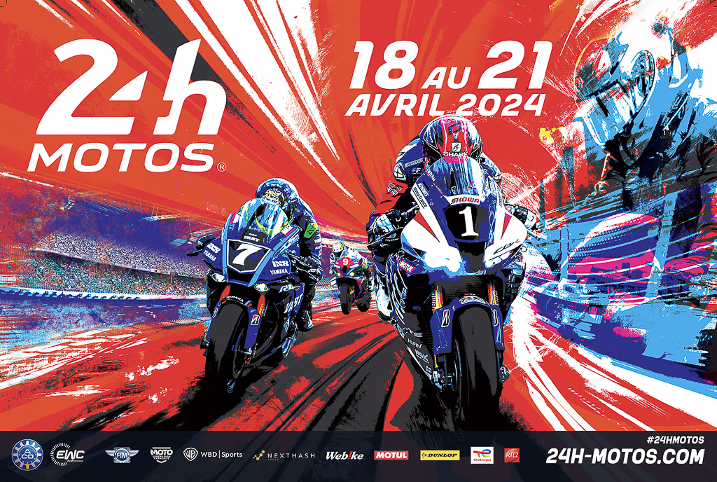 Affiche A.C.O des 24 Heures Motos de 2024