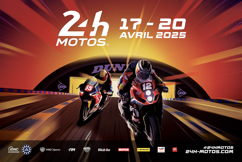 Affiche A.C.O des 24 Heures Motos de 2025